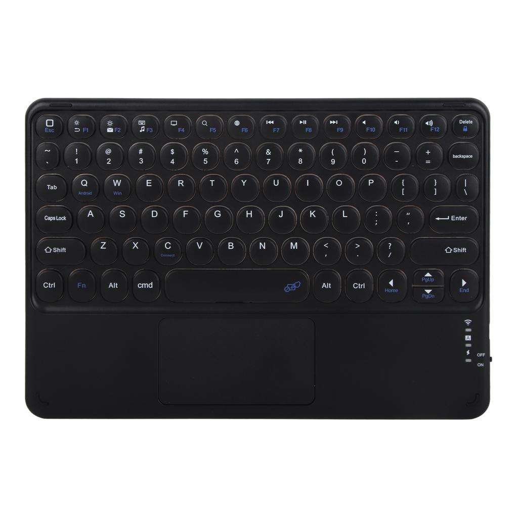 Wireless Keyboard 10in Round Keycap Touchpad Function Portable Widening Enlarging Waterproof Dustproof Laptop Keyboard