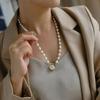 New Arrival Trendy Camellia Flower Natural Freshwater Pearl 14K Gold Filled Female Pendant Necklace  For Women Chain Gift