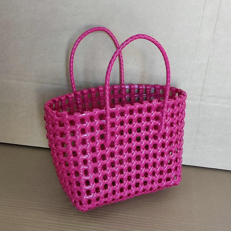New Holiday Woven Beach Photo Bag - Handheld Hollowed-out Vegetable Basket Handbag