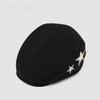 Childrens Beret Hat With Star Patch Adjustable Sun Protection For Toddler Boys Girls