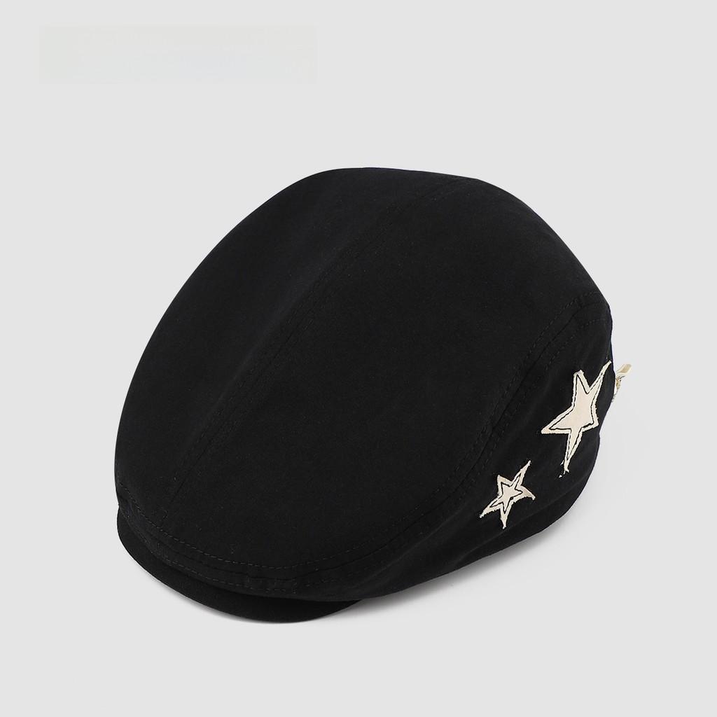 Childrens Beret Hat With Star Patch Adjustable Sun Protection For Toddler Boys Girls