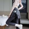 Women's High-Waisted Fitness Shark Pants Skirt for Spring/Summer - Perfect for Badminton, Running, and Yoga.
