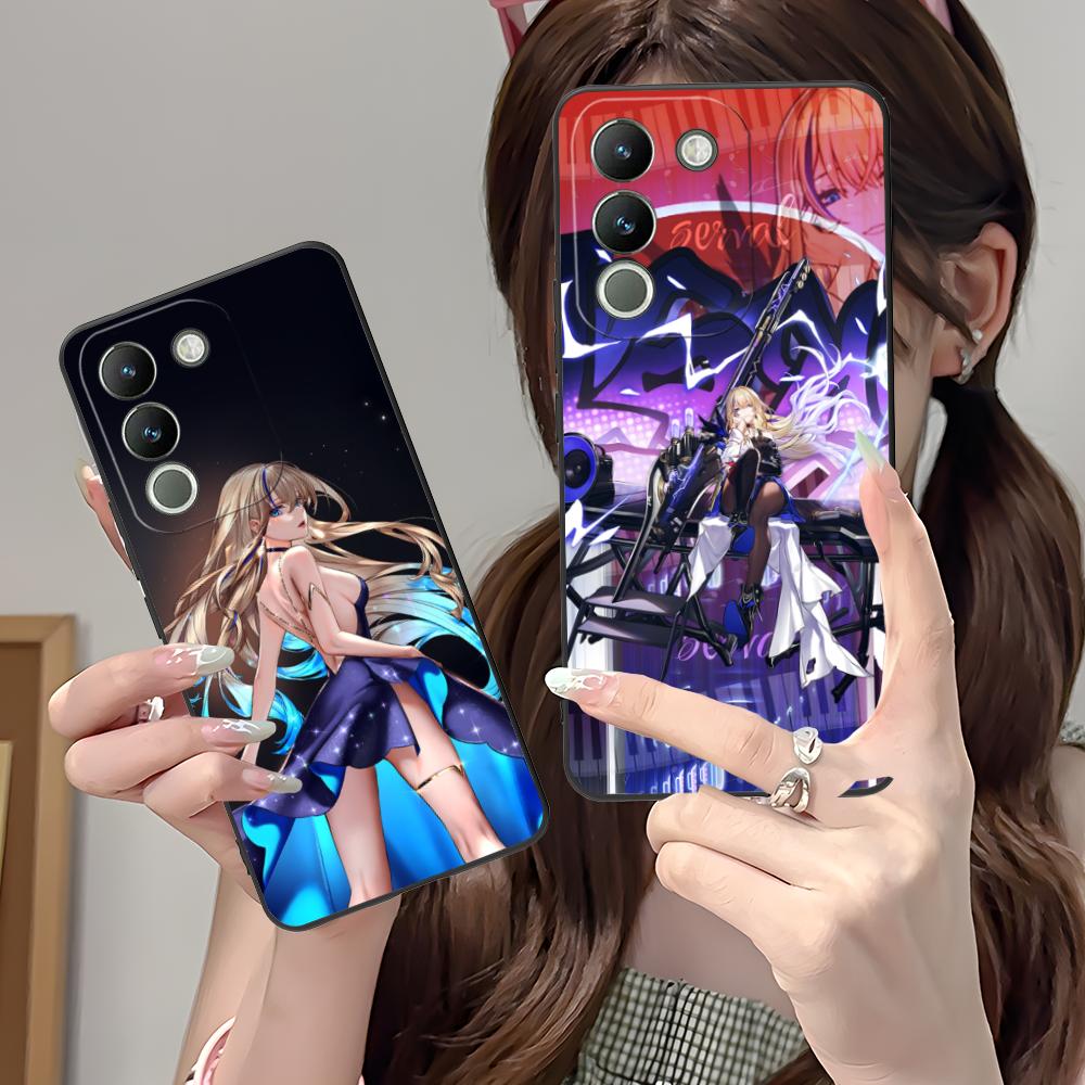 HSR Serval Matte TPU Mobile Phone Case for VIVO Y77 76 75 74 73 72 58 56 55 51 50 38 36 Y19 Y18 Y03 Y01 5G Colorful Cover