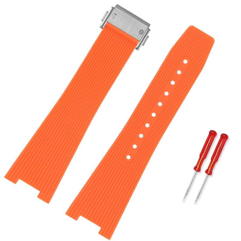 Classic High Qualiy Rubber Watchband For Bell & Ross INSTRUMENTS Watch Band BRX5R BR05 Sports Bracelet BR Notched 12mm Silicone Strap