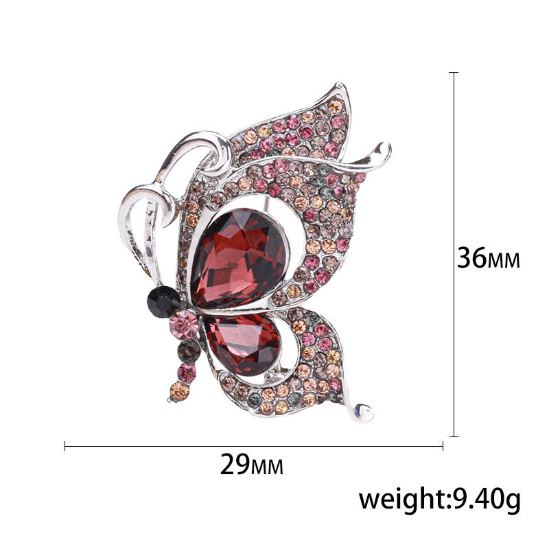 Emalje Sommerfugl Brosjer for Kvinner Unisex Rhinestone Insekt Pins Bankett Fest Ryggsekk Gaver Smykketilbehør