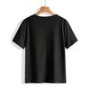 Damen Leopard Print Herz Design T-Shirt Bequem Kurzarm Frühling Sommer Lässiges Tee Top