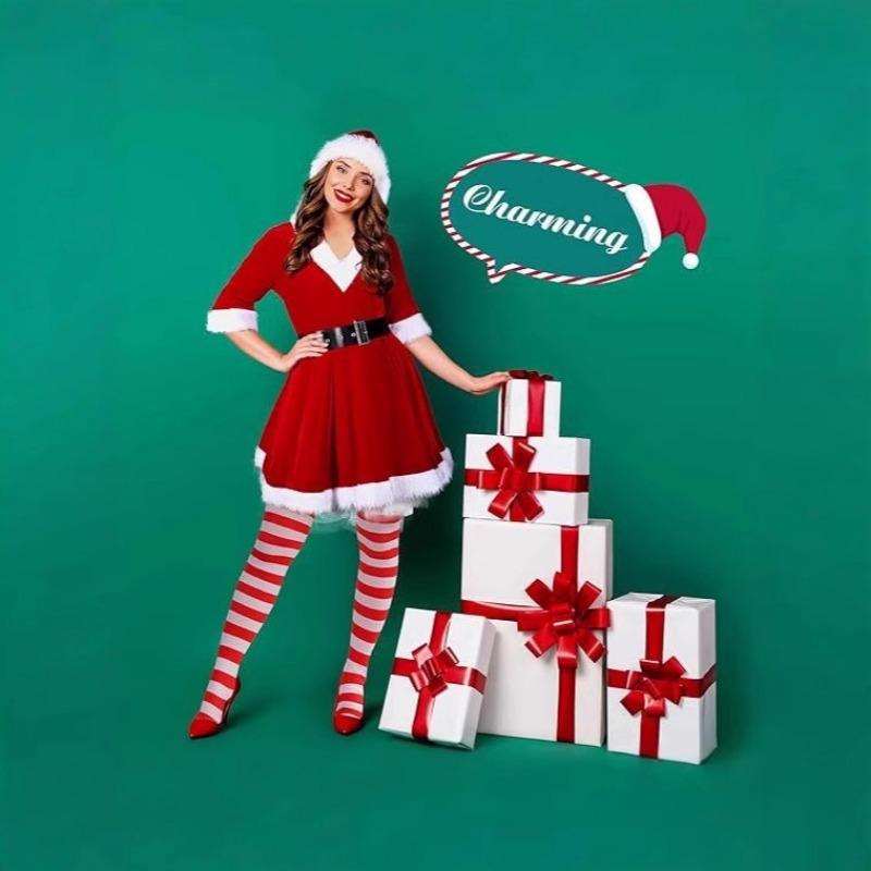 Christmas Adult Women's Dresses Christmas Dresses Holiday Dresses Santa Claus Performance Dresses New Party Dresses