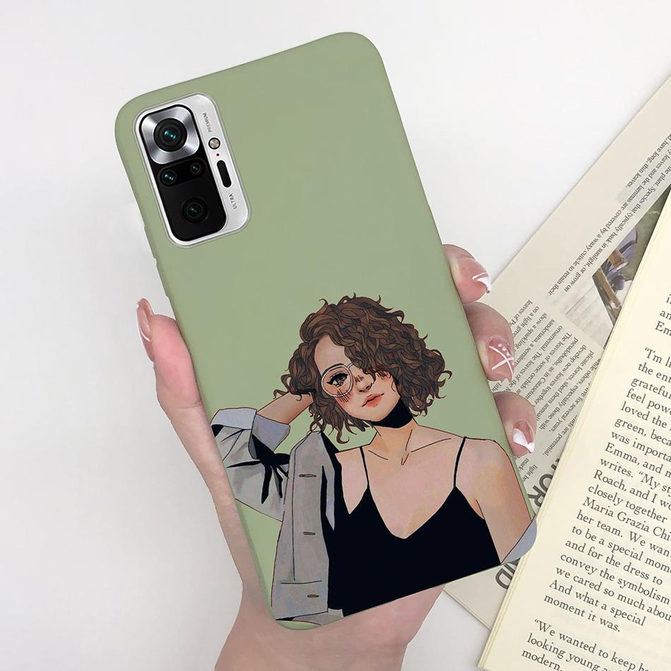 For Xiaomi Redmi Note 10 Case Love Heart Avocado Soft Silicone Cover Phone Case on Redmi Note 10S Note10 S Note 10 Pro Max Funda