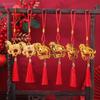 Year Of The Horse Feng Shui Hanging Ornament - Golden Horse Tassel Charm For Car Interior, Home & Good Fortune Decor
