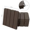 Caillebotis - Terrace tiles - Set of 9 - Interlocking, Very Simple Installation - Small Composite Plastic Tiles Imitating Wood Chocolate