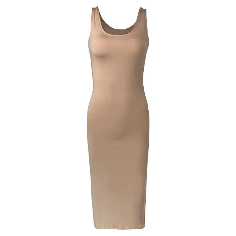 Summer Women's New Casual Sexy Tank Top Long Dress Sleeveless Slim Fit Dress