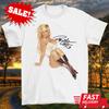 Signed Pamela Anderson Cowgirl Cool WHITE Cotton  Full SiZe S-5XL Unisex T-Shirt