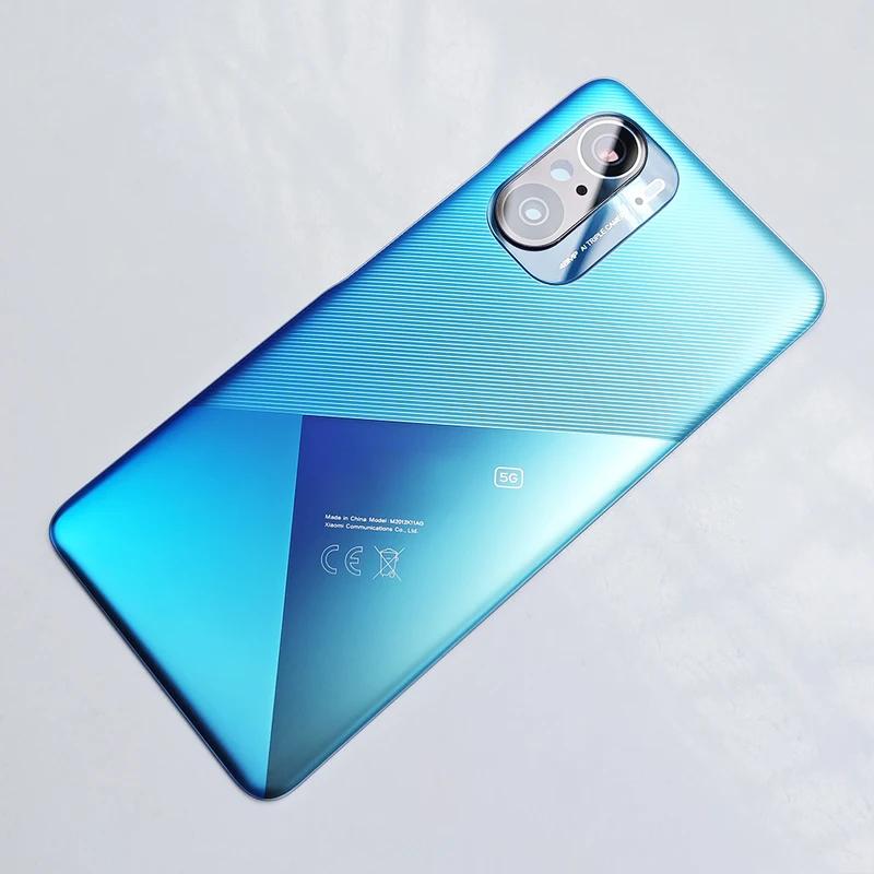 

Задняя стеклянная крышка для Xiaomi Poco F3, запасная батарея задней двери, задняя крышка корпуса Deep Ocean Blue
