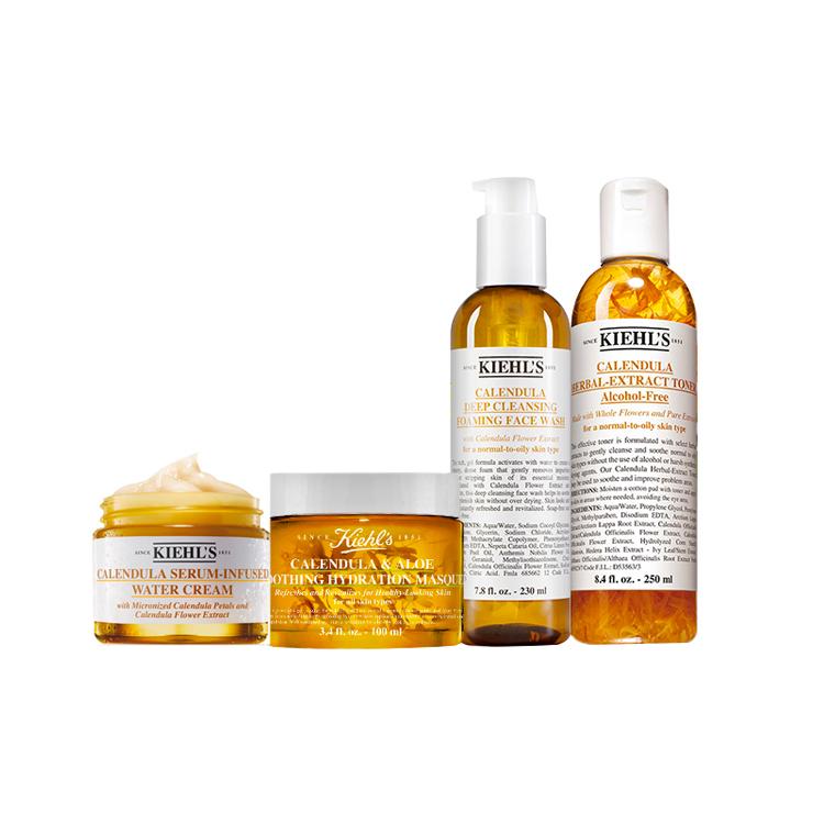Kiehl s Calendula Skincare Set Soothing Hydrating Refreshing Repairing Skincare Four-Piece Set