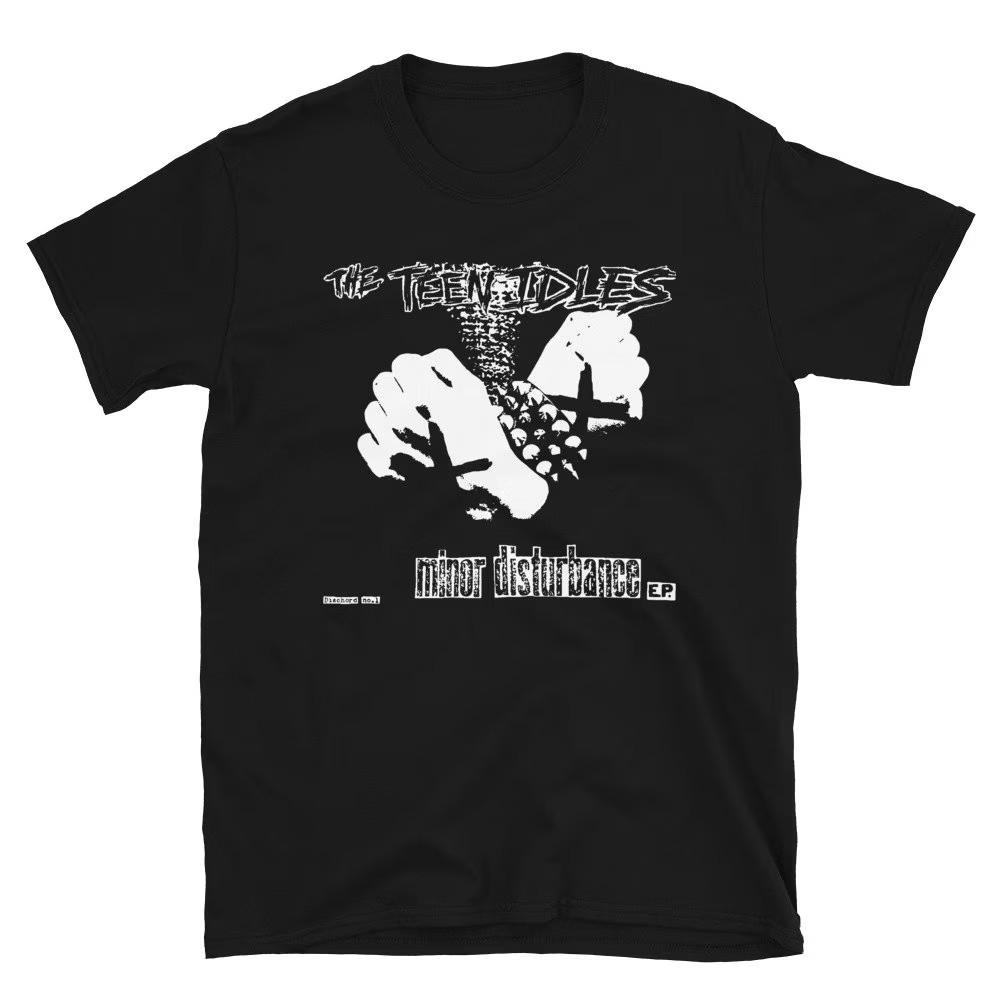 Vtg The Teen Idles Band Music Lover Cotton Black All Size Unisex Shirt CM698 XXXXL