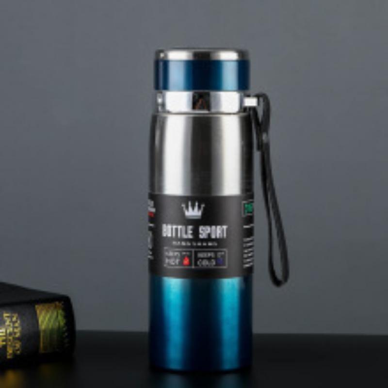 New 316 Stainless Steel Insulated Cup Gradient Color Lid Strap Travel Large Capacity Outdoor Sports Water Cup