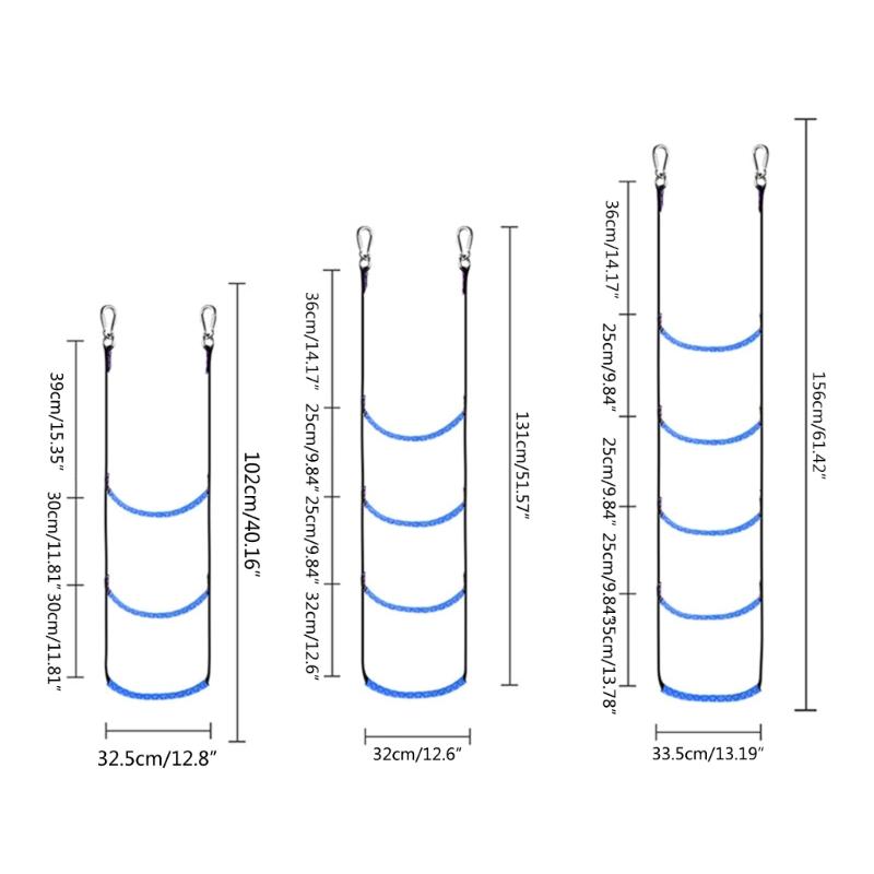 Scară de barcă Scară de frânghie marină Scară de frânghie de asistență la îmbarcare, 3/4/5 trepte Scară portabilă reutilizabilă din nailon pentru barcă