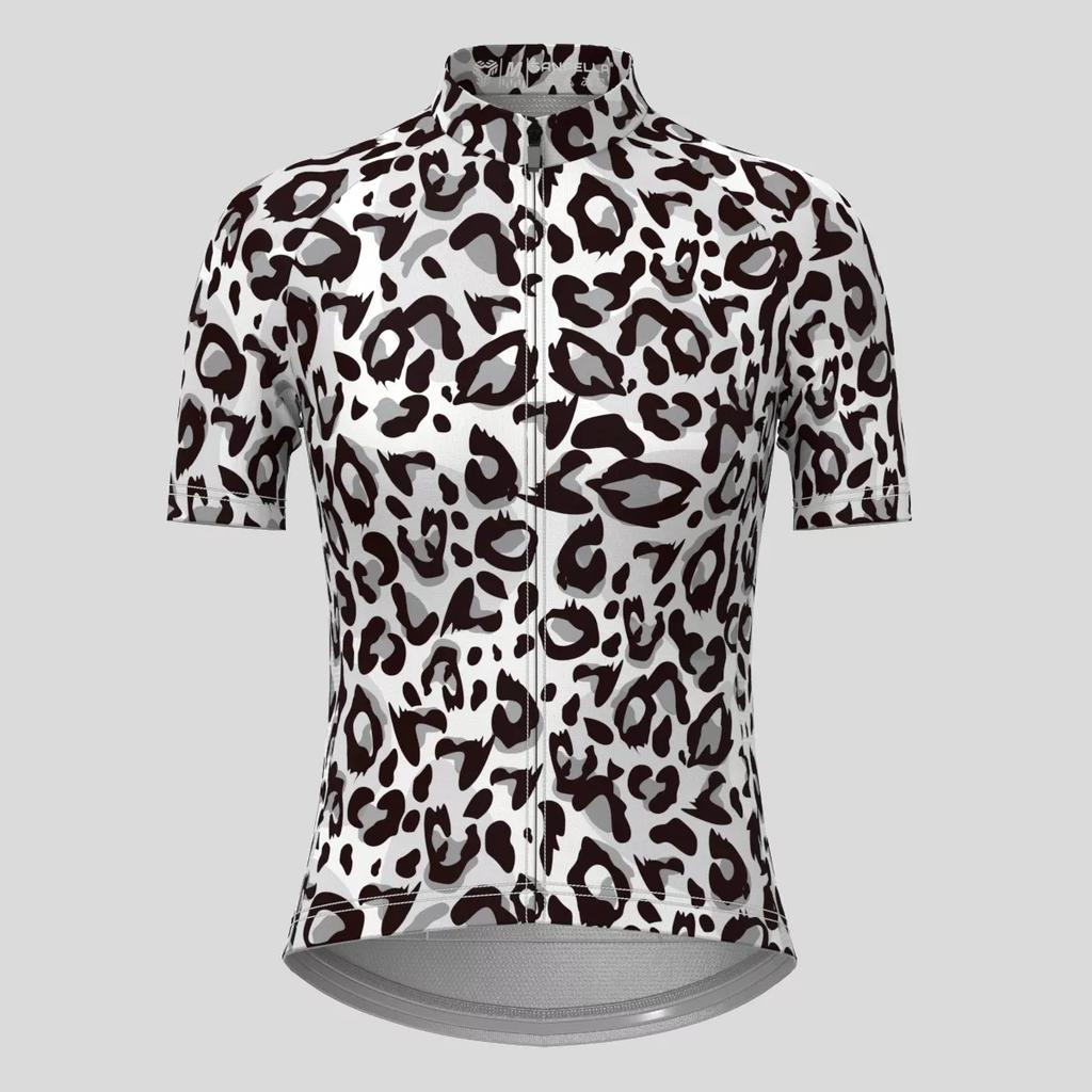 Îmbrăcăminte Ciclism Femei 2026 Imprimeu Leopard Gradient Set Tricou Ciclism de Vară Femei Respirabil Mânecă Scurtă Îmbrăcăminte Bicicletă de Munte