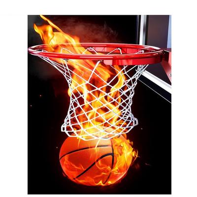 5D-Diamantgemälde zum Selbermachen, Landschaft, Basketball, Feuer, Heimdekoration, volle runde Bohrer-Stickerei