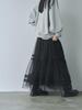 Cohen Tucked Tiered Tulle Skirt 76706460224 0950 M BLACK(09)