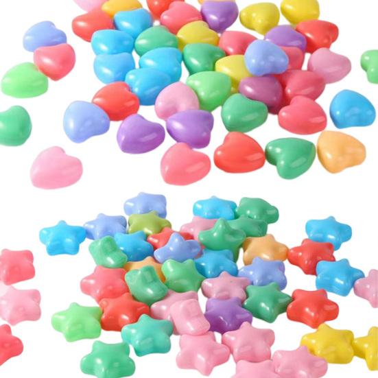 100Pcs Ball Pit Balls Thickened Tasteless Odor-free Smooth Surface Stimulate Imagination Exercise Creativity PE Loving Shape Pit Balls Kindergarten