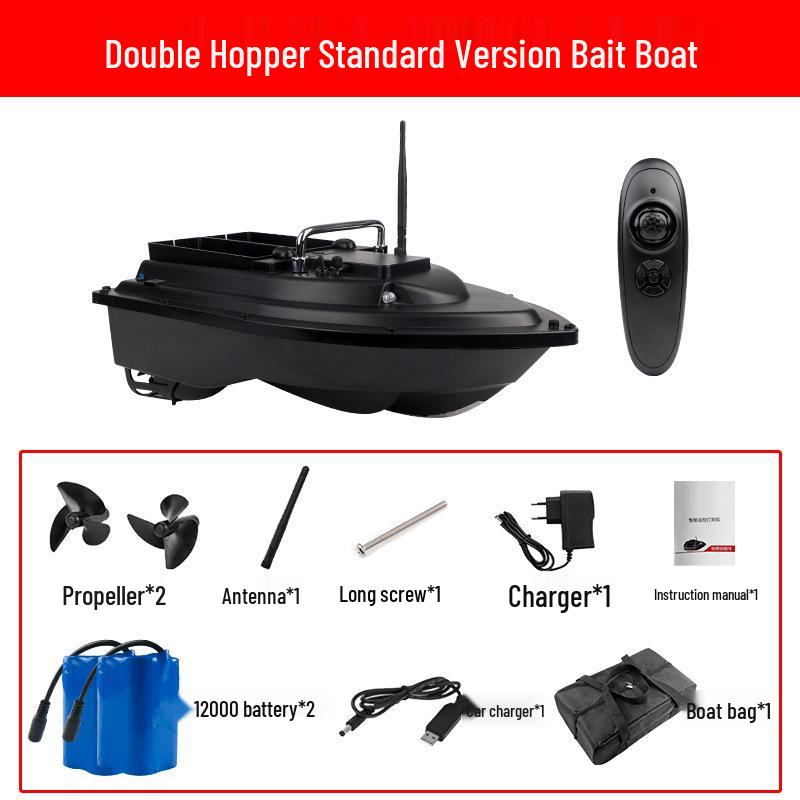 600m GPS Smart Bait Boat with Dual Compartments, Auto-Return, RC Cruise Control, and Hook Release for Fishing