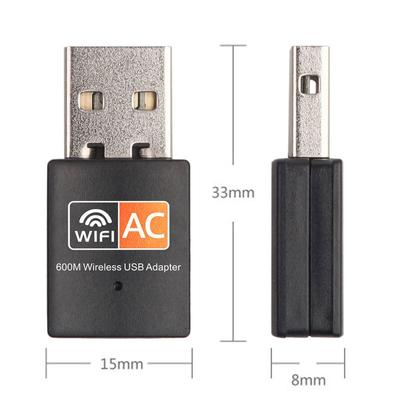 USB WiFi Adapter 2.4GHz 5GHz 600M WiFi Antenna Dual Band 802.11b/n/g/ac Mini Wireless Computer Network Card Receiver For PC