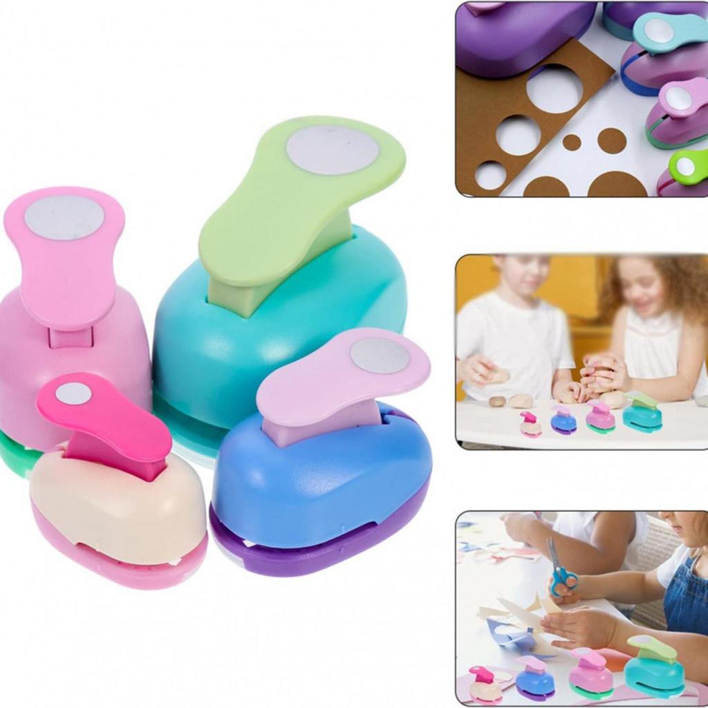 4 Pieces Circle Paper Craft Hole Punch Compact Multifunctional for Office Supplies Greeting