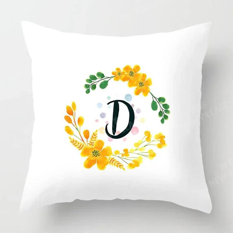 Nordic Fall Home Decor Autumn Throw Pillow Case Sofa Cushion Cover Modern  Letter
