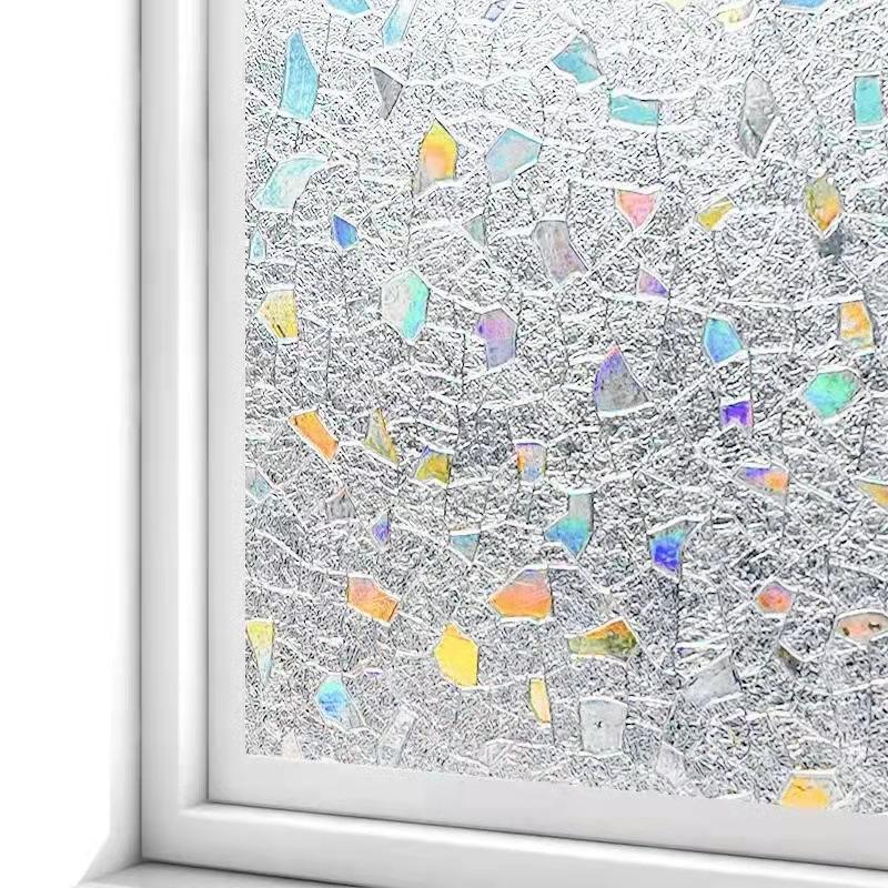 Static Cling Window Film Colorful Decorative Glass Decals for Home Window Decoration One Size