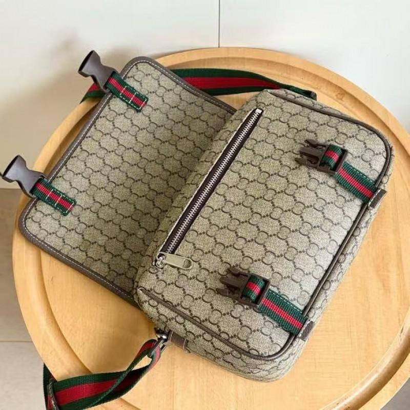 G Home New Men's Cross-body Bag Fashionable Leather Messenger Large-capacity One-shoulder Business Travel Flip