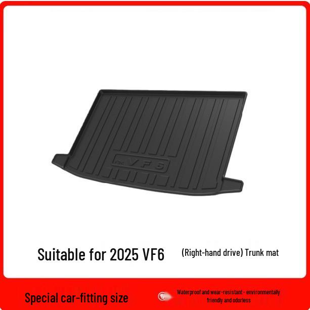 Waterproof & Wear-Resistant TPE Trunk Mat for 2025 VF6 RHD Cars Waterproof and Wear-Resistant TPE