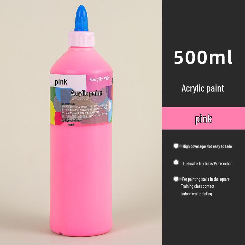 Wasserdichte 500ML Acrylfarbe - Langlebig, Ideal für Strohhut-, Keramik- und Gipsfigurenmalerei