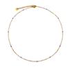 French Non-Fading Jewelry Necklace 14K Titanium Steel Beaded Necklace Light Luxury High-End Summer Collarbone Chain Gift