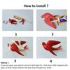 3D Resin Bird Wall Decor, No-Drill Hanging Decorative Birds for Home Wall Art