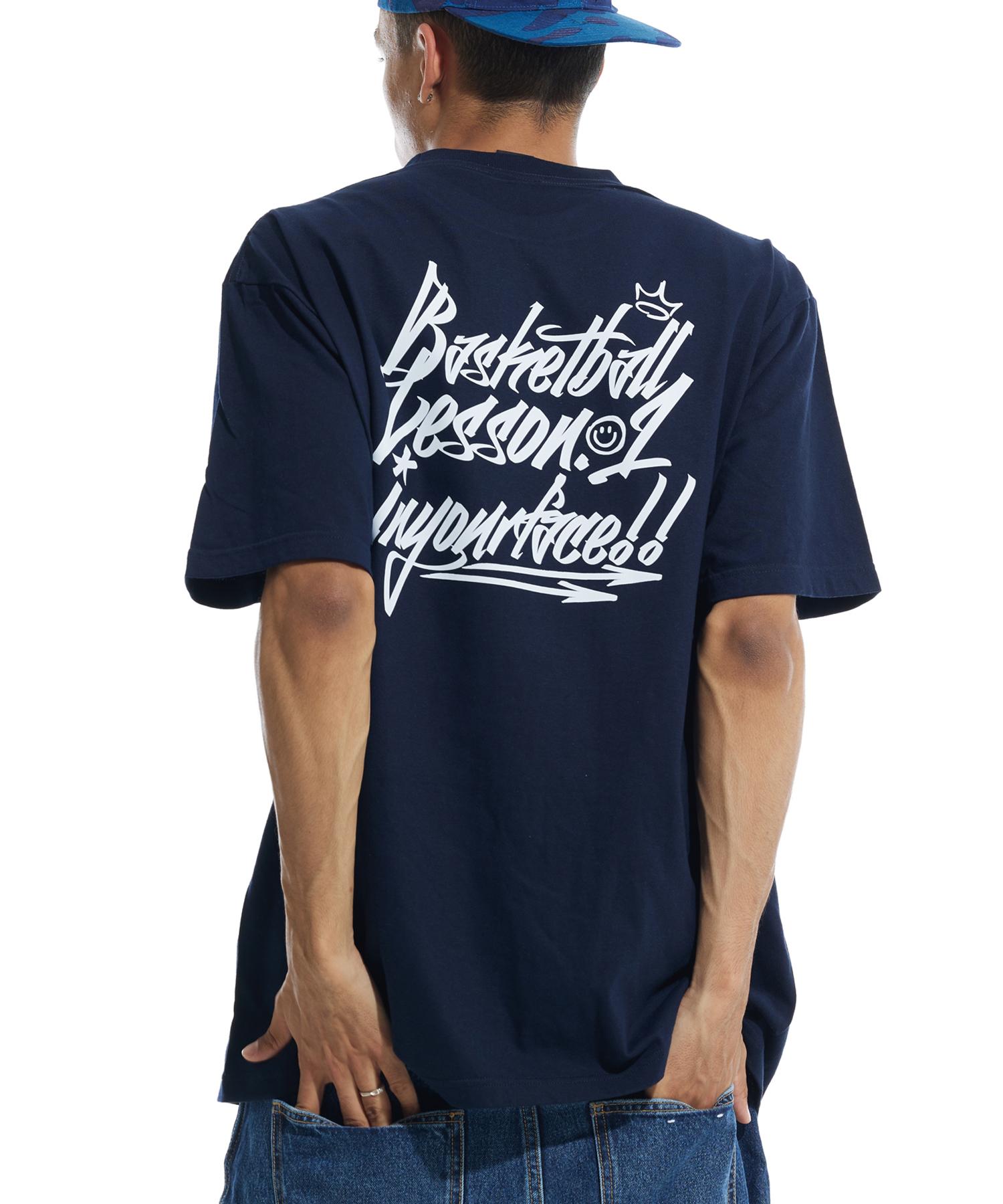 Cream Soda Lab Basketball Lesson 1 Short Sleeve T-Shirt Navy White Xxl