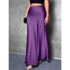 Fashion Elegant Loose Women Satin Skirts Spring and Summer New Simple Casual Office A-line Long Skirts Office Solid Color Women's Clothing