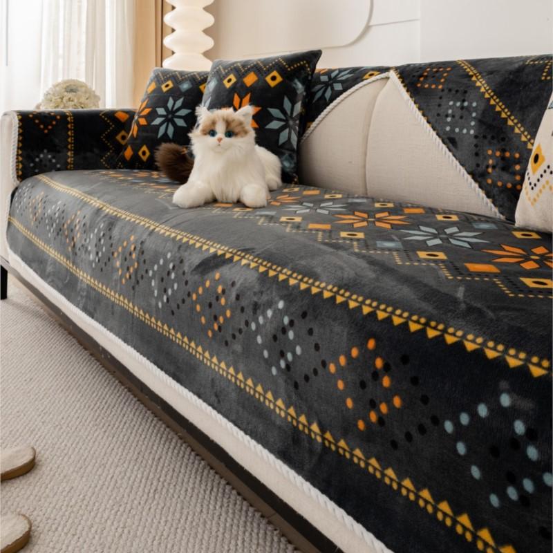 

Чехлы для диванов Nordic Flannel для гостиной, противоскользящие пылезащитные чехлы для диванов, универсальные диваны Bohemian, подушка для дивана Funda 70X70