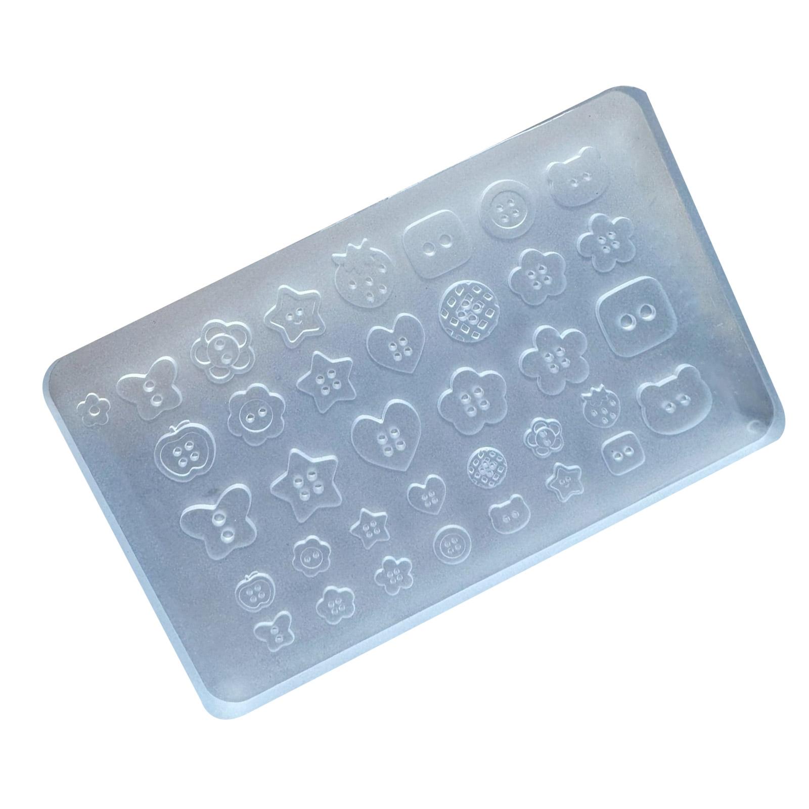 

Professional Nail Art Molds Button Shape Small Accessories Mold Nail Decorative Moulds for Salon Manicure Decoration