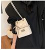 Rhombus Chain Bag Korean High-end Versatile Bucket Bag Spring and Summer 2025 New Niche One-shoulder Messenger Bag Women