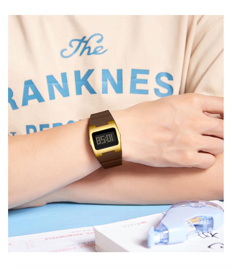 Sanda Retro Y2K Waterproof Square Wristwatch with Alarm - Unisex Multifunctional Design