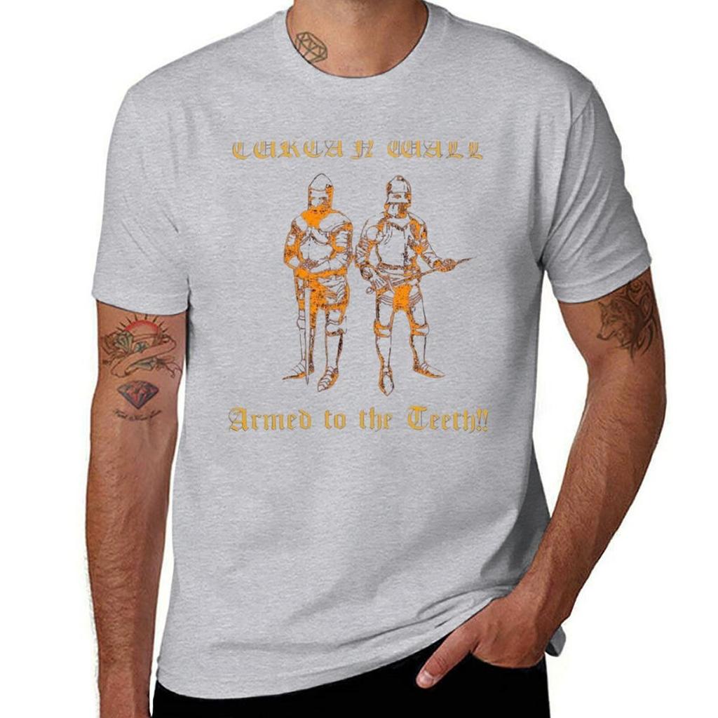 Muro di Cortina Armato Fino ai Denti! T-shirt senza sfondo per ragazzi con stampa animale t-shirt semplici da uomo