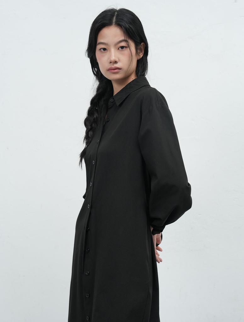 General Idea Belted Shirt Dress [Black] / Wbe4L15511