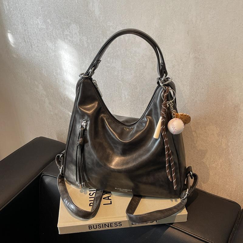 Autumn and Winter Plaid Large-capacity Bag Women's 2025 New Retro Tote Bag Versatile Shoulder Backpack