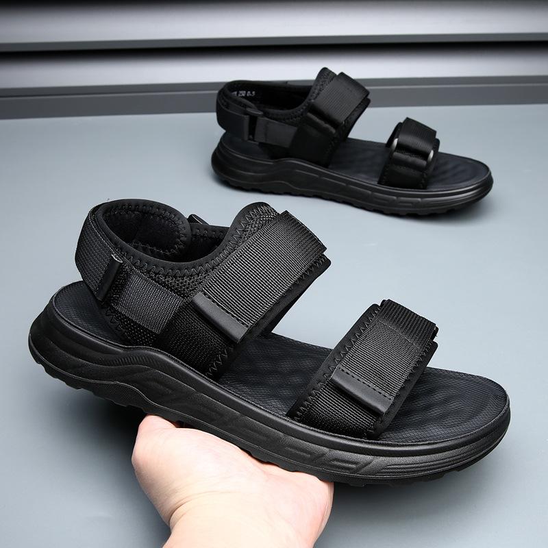 Fashion Summer Outdoor Soft Sole Designer Sandals for Men Fashion Casual Solid Color Beach Shoes Male Mesh Breathable Sandals Man