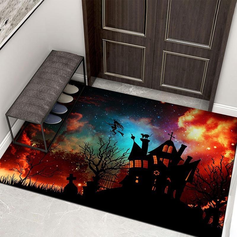 

Halloween Horror Print Carpet Bedroom Non-Slip Waterproof Door Mat for Home Decoration Durable Easy Clean Indoor Outdoor To Use 40x60cm