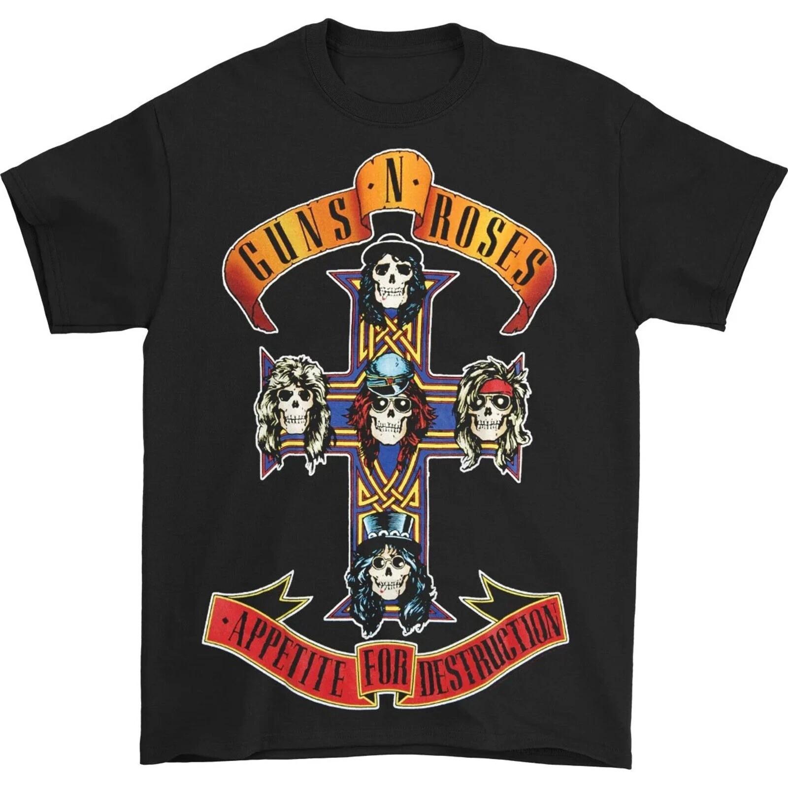 GUNS N ROSES cd cvr JUMBO CROSS Official SHIRT MED Appetite for Destruction 4XL