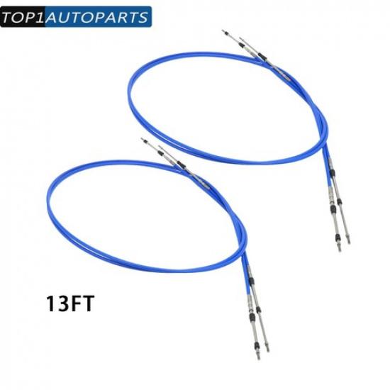Marine Throttle Shift Remote Control Box Cable 3 2PCS 13FT For Yamaha Outboard