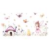 Cute Fairy Reading Wall Sticker For Baby Girls Nursary Room Kids Room Background Children's Room Wall Decals