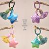 Beech Wood Star Key Holder Braided Rope Wenwan Tassel Cartoon Charm DIY Mobile Phone Ornament